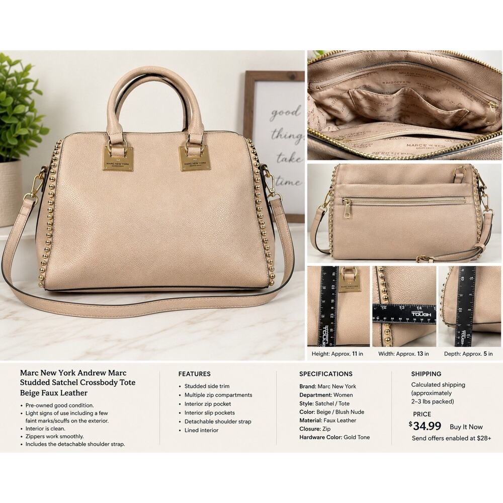 Marc New York By Andrew Marc Burgundy Pebbles Satchel Crossbody Tote Handbag
